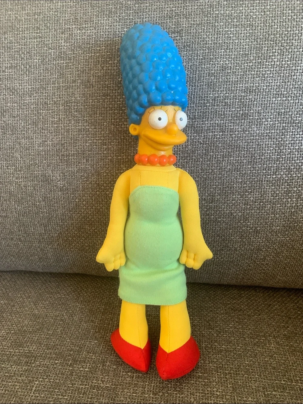 1990 The Simpsons Marge Simpson Plush 11” Action Figure Plastic Head